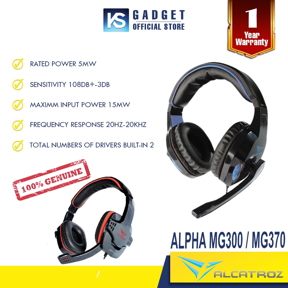 Online Class Alcatroz Alpha MG300 MG370 Stereo Headset with Microphone headphone with mic