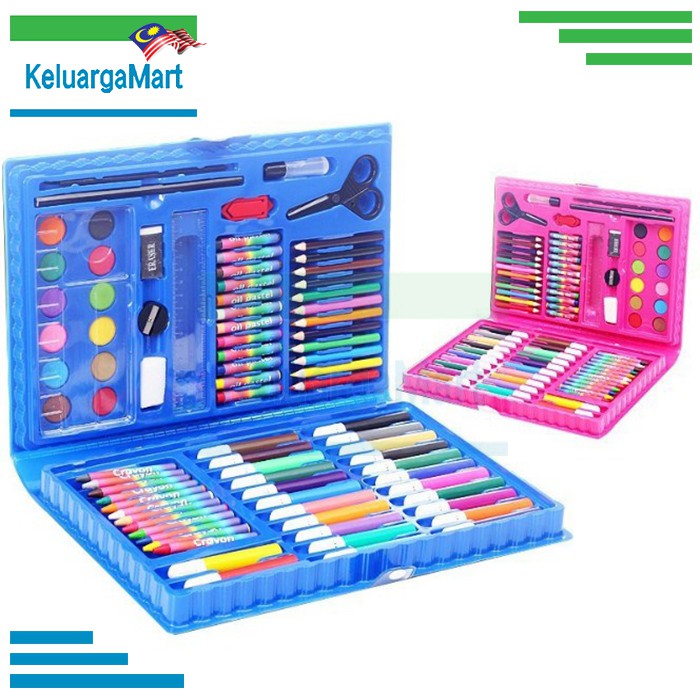 Keluarga Style 86 In 1 Colouring Drawing Painting Stationery Set