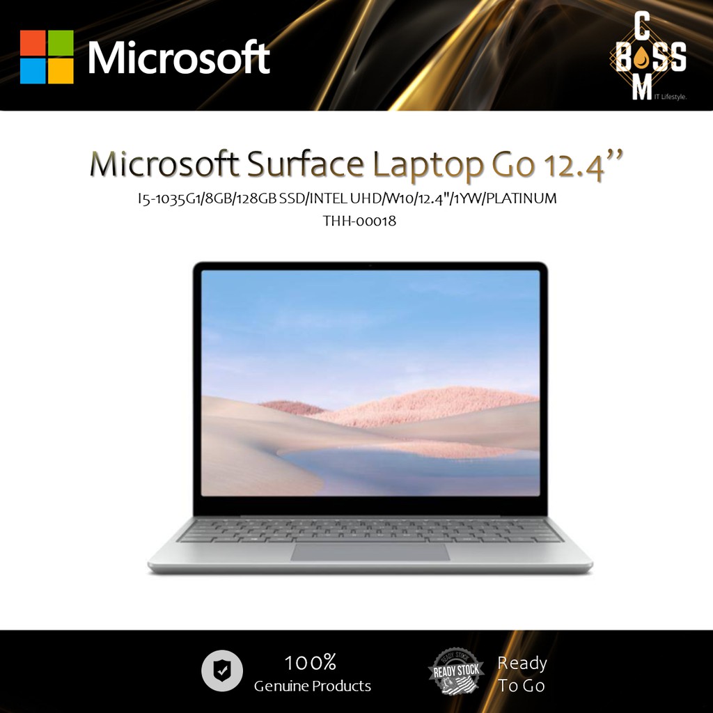 *HOT MODEL* MICROSOFT SURFACE LAPTOP GO 12.4'' (I5-1035G1/8GB/128GB SSD ...