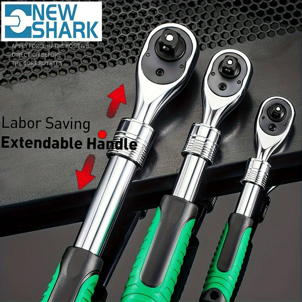 1/4 inch,3/8 inch,1/2 Inch Drive Socket Ratchet Set Extendable Handle ...