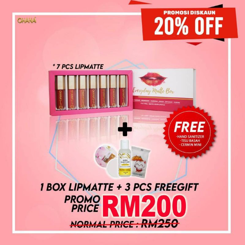 Ready Stock Set Everyday Ohana Lipmatte (1 Box) | Shopee Malaysia