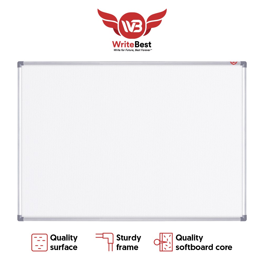 WriteBest Softboard Notice Board with Aluminium Frame - [Medium Range ...
