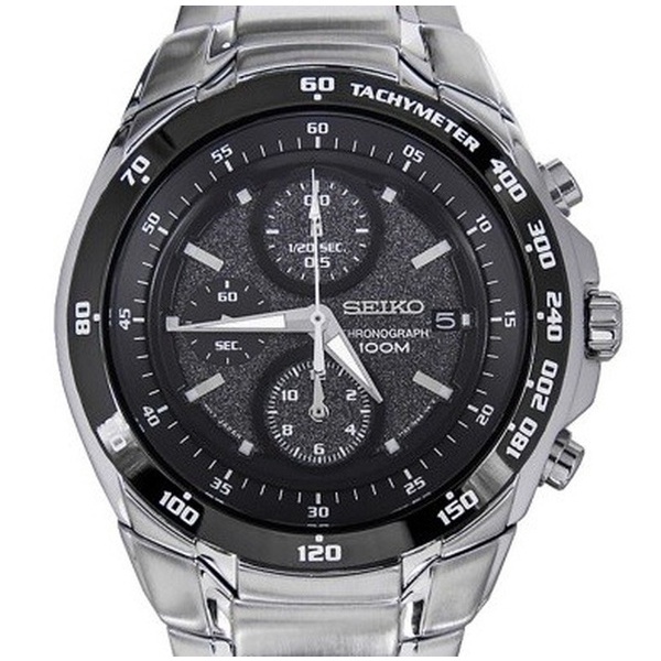 Seiko 43mm men's chronograph casual watch sale