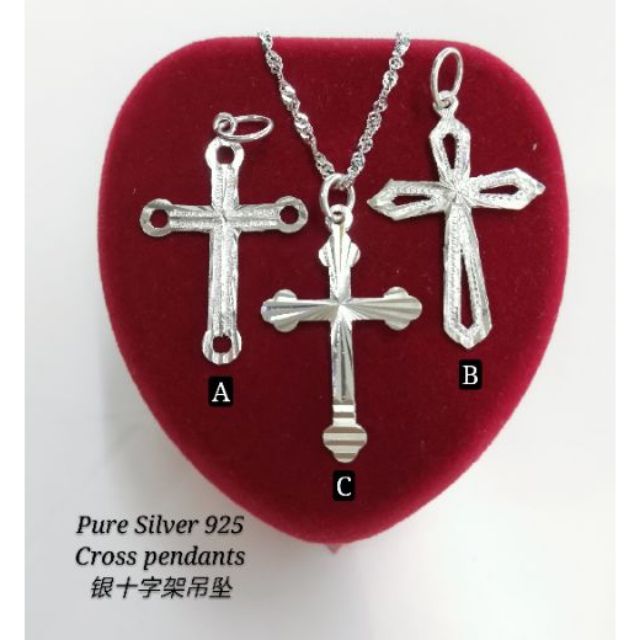 Pure silver 925 Silver Cross pendant Shopee Malaysia