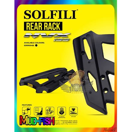 SOLFILI YAMAHA NVX155 NVX AEROX REAR ALLOY RACK (BLACK) | Shopee Malaysia