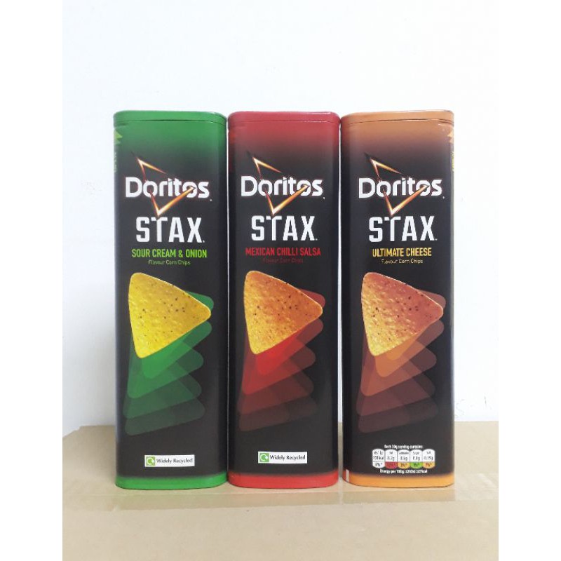 Doritos Stax Tortilla Chip Sour Cream&Onion/Mexican Chilli Salsa