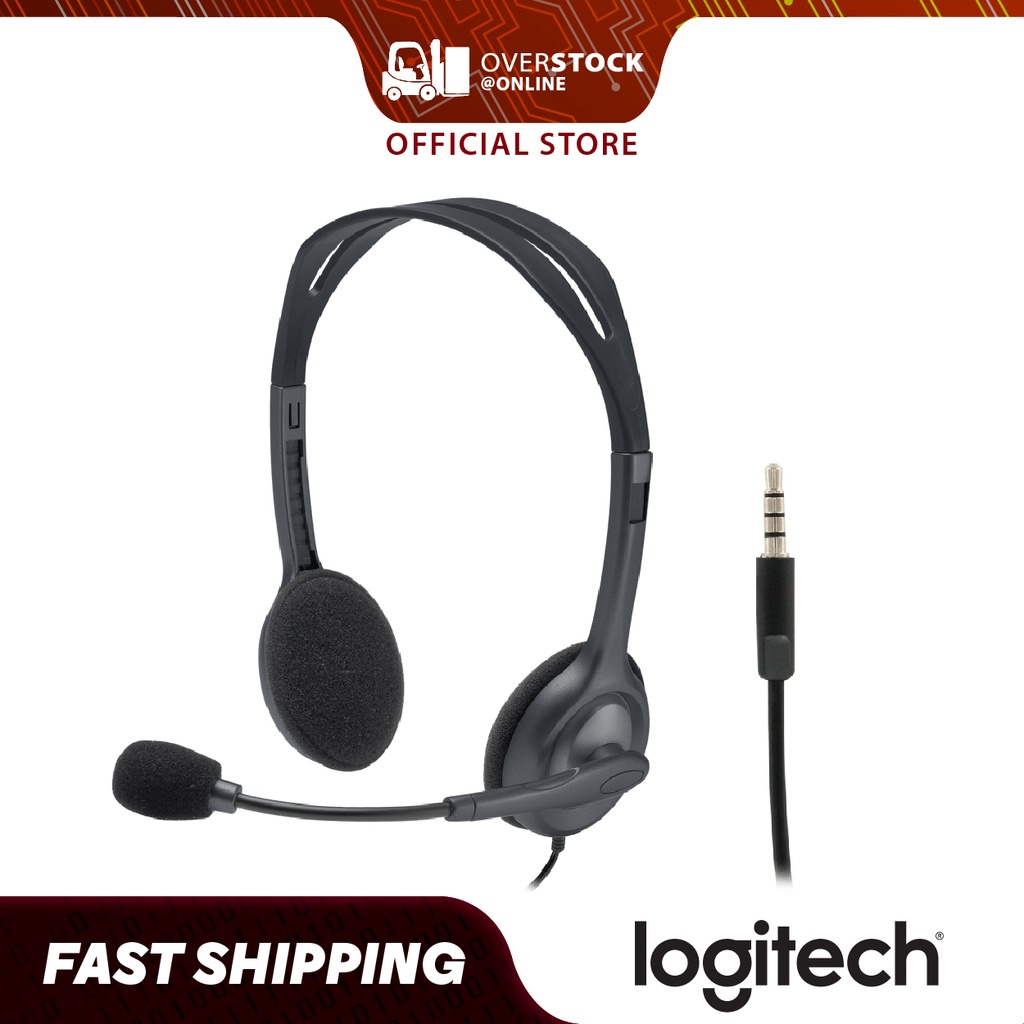 LOGITECH Multi-device Headset H111 with Stereo Sound, Rotating Mic ...