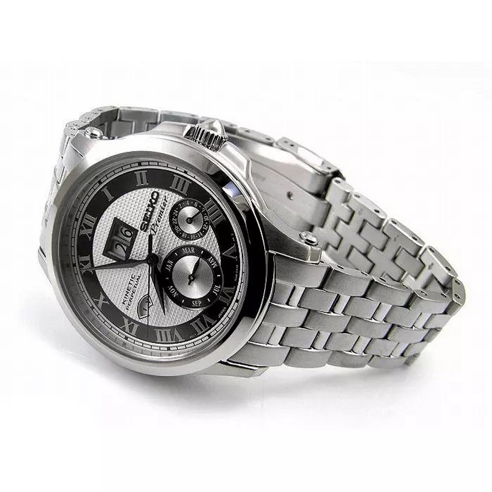 Seiko SNP047P1 Men s Premier Kinetic Perpetual Calendar Watch Shopee Malaysia