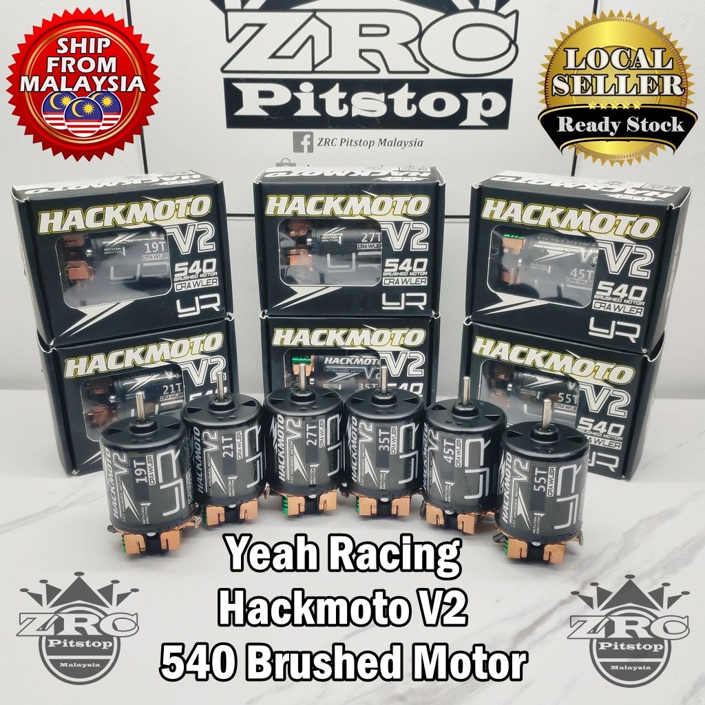 Yeah Racing Hackmoto V2 540 Brushed Motor (80T) [YEA-MT-0017] - AMain