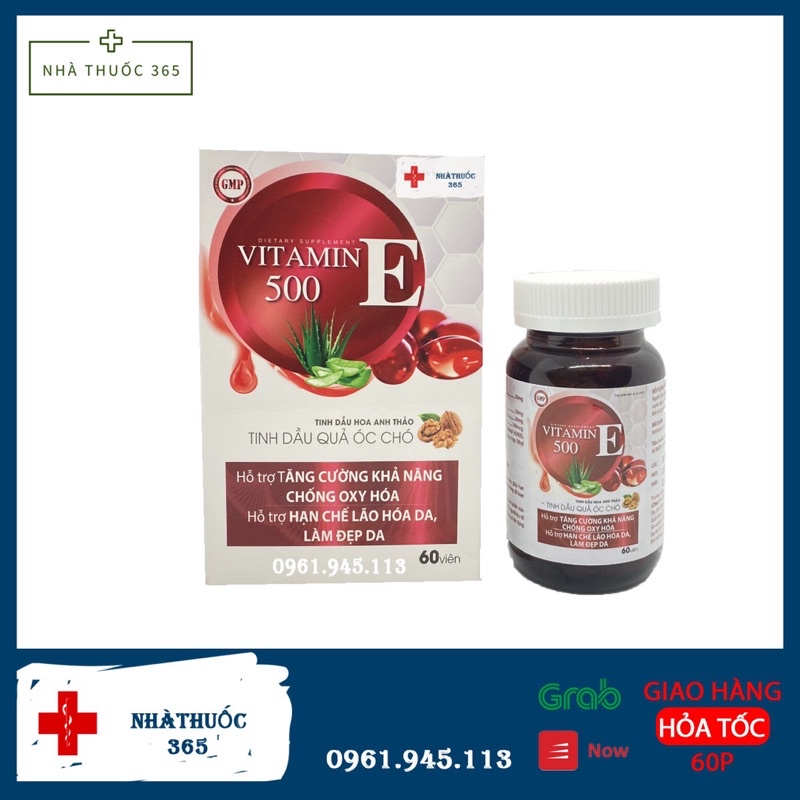 Vitamin E 500 skin brightening pills Evening primrose and walnut
