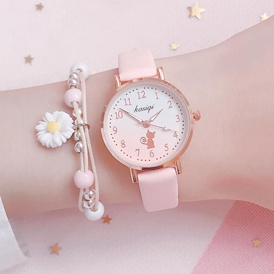 Girl watch pointer type waterproof and anti fall luminous cute woman watch jam tangan perempuan Shopee Malaysia