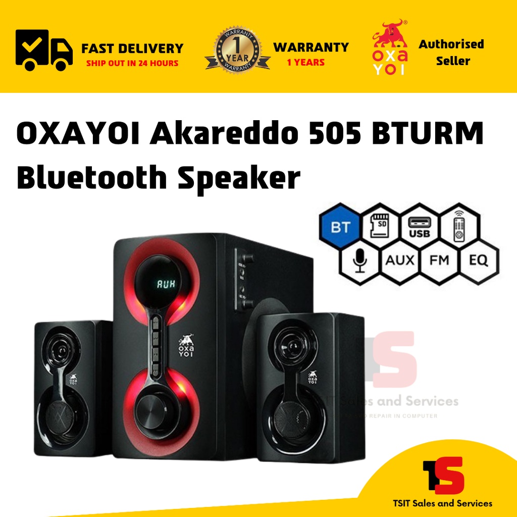 🔥Ready Stock🔥OXAYOI Akareddo 505 BTURM 45watt 2.1 Karaoke Speaker