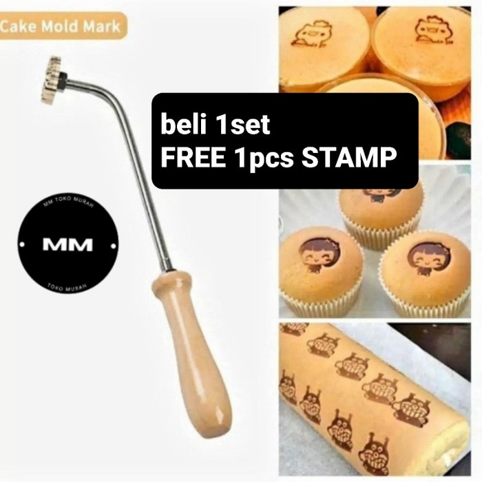 Original Brass hotstamp cake/hot stamp cake/cake stamp 1set! Shopee