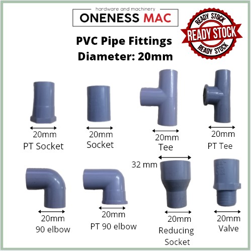 PVC Pipe Fittings 20mm | Shopee Malaysia