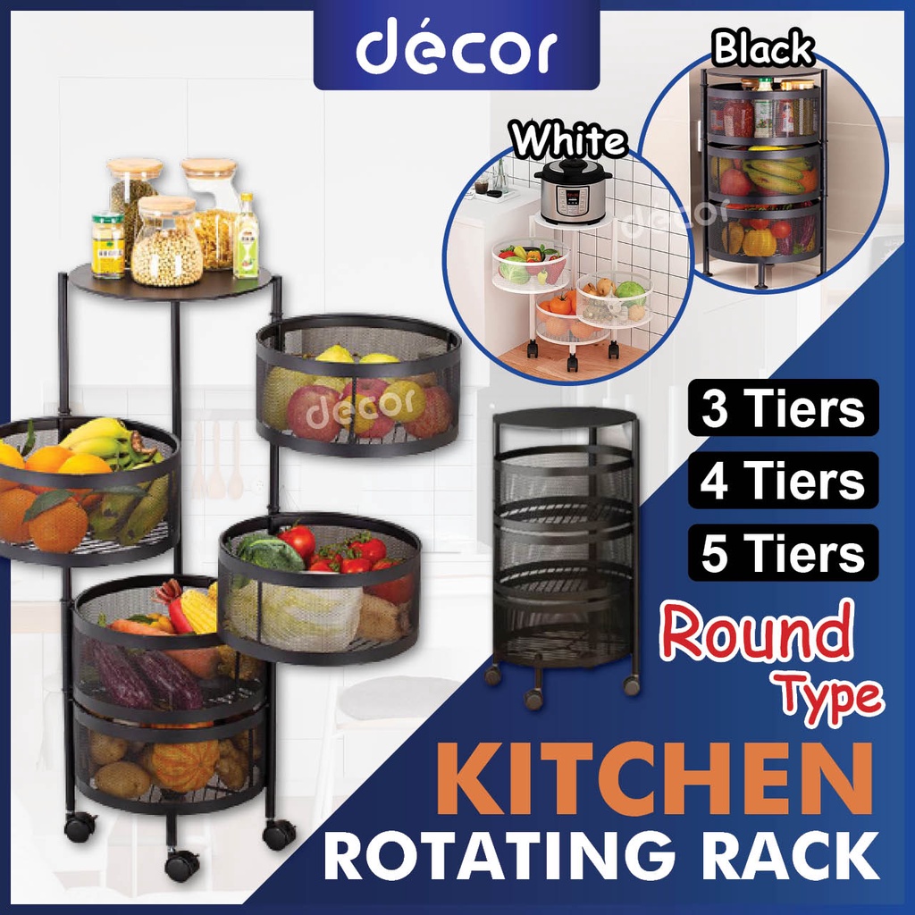 Clearance Sale!! Kitchen Rotating Foldable Rack Kitchen Organizer Rak ...