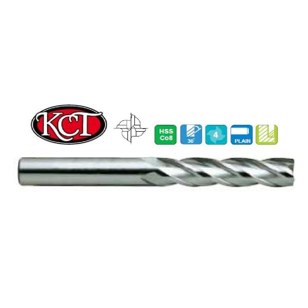 KCT Brand 2 Flute Long Series Endmill (3 ~ 14) (Uncoated - HSS-Co8 ...