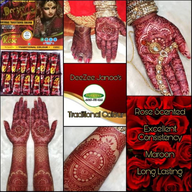 Goelcha Henna scented rose inai cones for bridal henna smooth paste ...