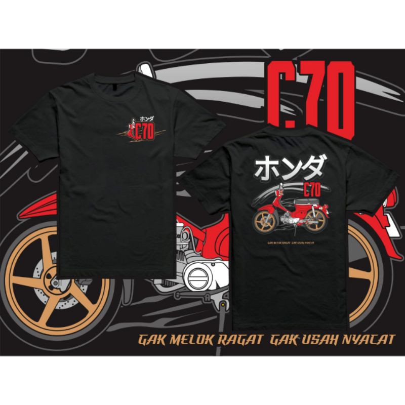 T-shirt peia distro honda gank racing team c70 clasic(c70 ragat ...