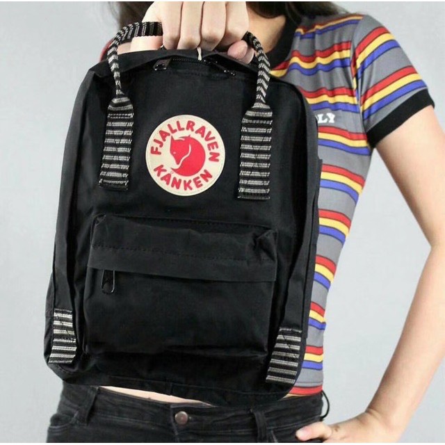 Black striped kanken backpack online