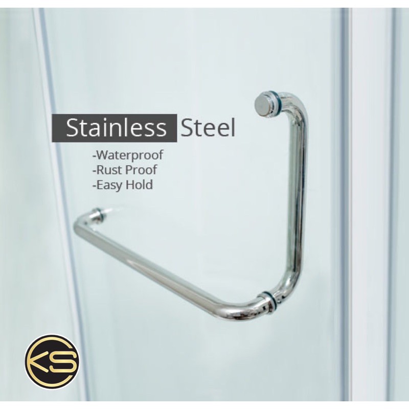 【Shower Screen Handle】Shower Screen Door Pull Handle Stainless Steel Handle L Handle for Tower