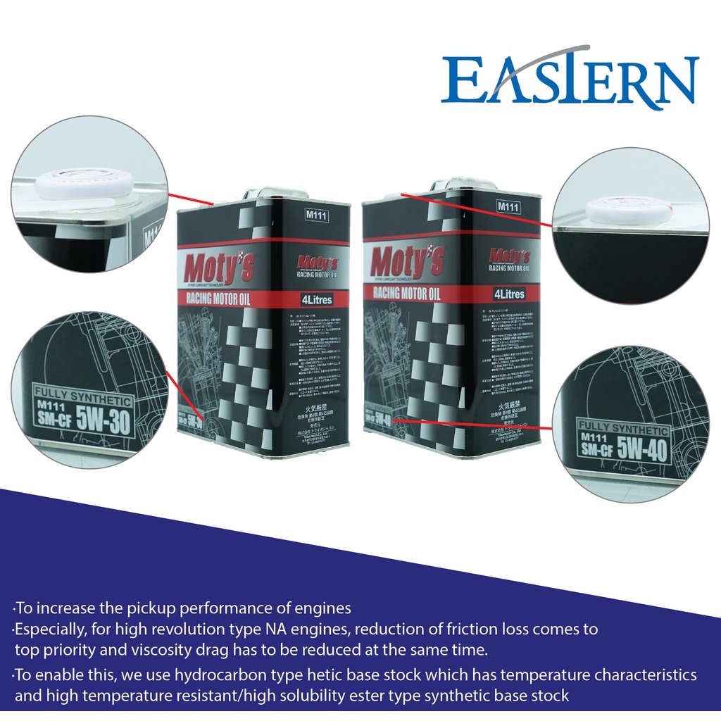 EASTERN Moty's M111 M111H Engine Oil Motys Racing Fully