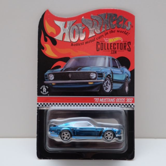 Hot Wheels Ford Mustang 302 Boss Chrome Blue RLC Red Line Club | Shopee ...