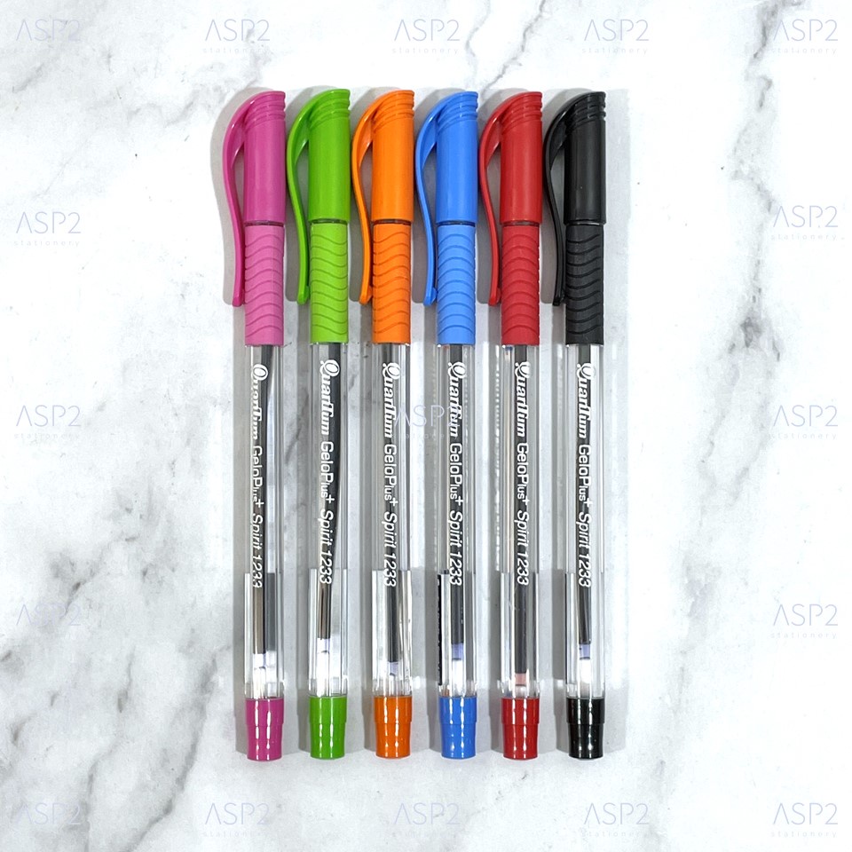 Quantum GeloPlus Spirit 1233 0.5mm Ballpoint Pen Blue Black Red (3 Pcs ...