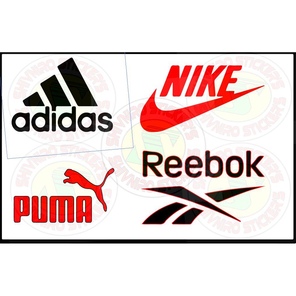 ADIDAS NIKE REEBOK PUMA STICKER DECAL LORRY STICKER BIKE STICKER STICKER KERETA Shopee Malaysia