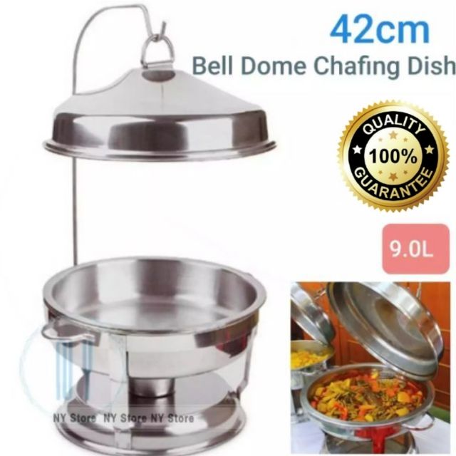 Golden Bell Dome Chafing Dish Serving 42cm Bekas Catering Buffet