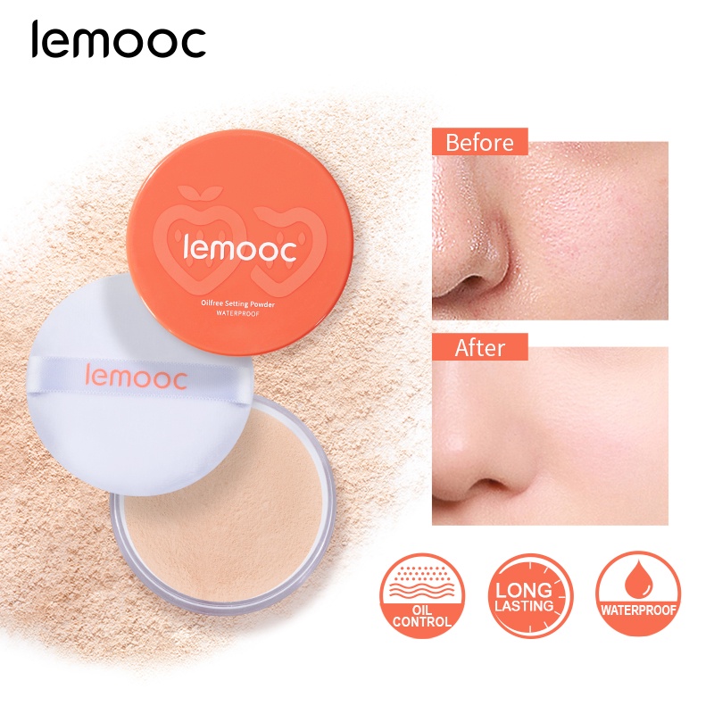 LEMOOC Face Oil Control Powder Loose Powder Loose Setting Makeup Powder