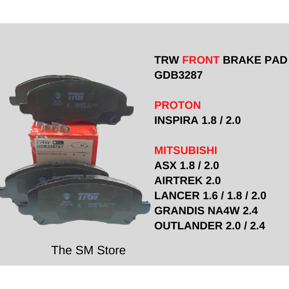 (READY STOCK) TRW GENUINE PROTON INSPIRA/ MITSUBISHI LANCER , ASX ...