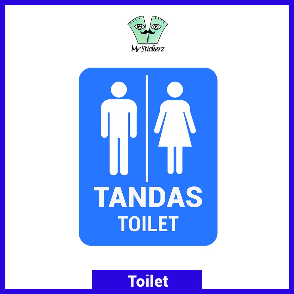 Toilet Sign Sticker Direction Male and Female High Sticker Quality