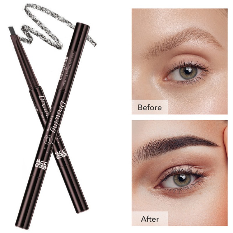 Hot Sale Double-headed Automatically Rotates Eyebrow Pencil Waterproof ...