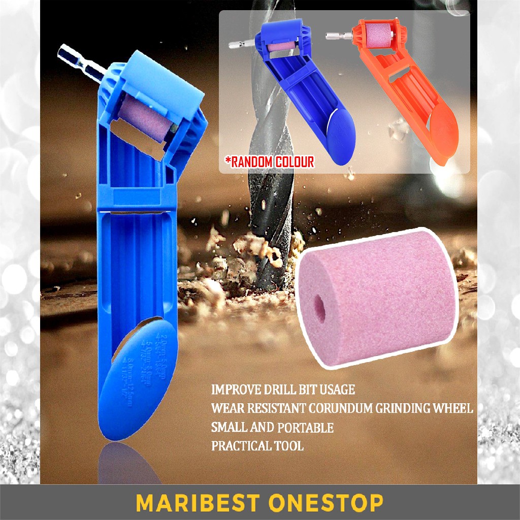 [RANDOM COLOUR] 1 Set Corundum Grinding Wheel Drill Bit Sharpener