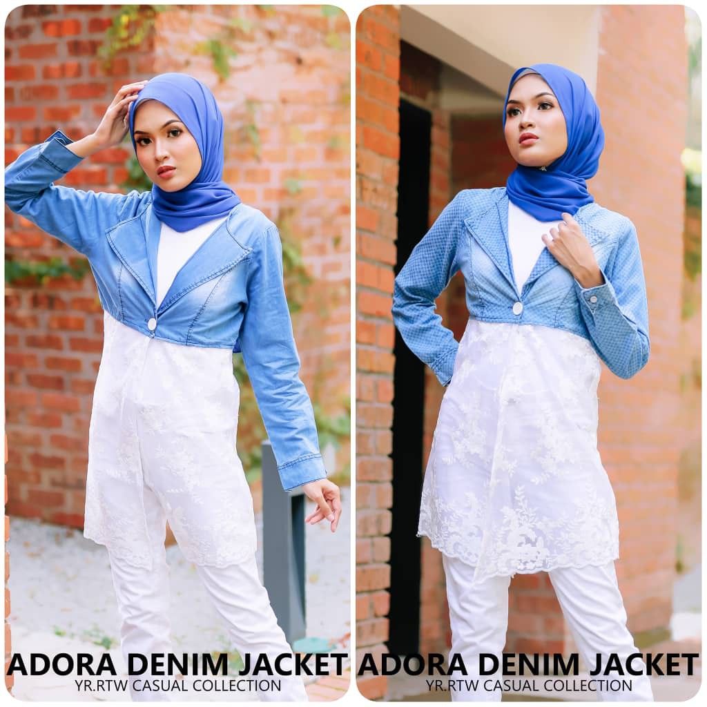 ADORAA DENIM JACKET (JEANS AND LACE JACKET) | Shopee Malaysia