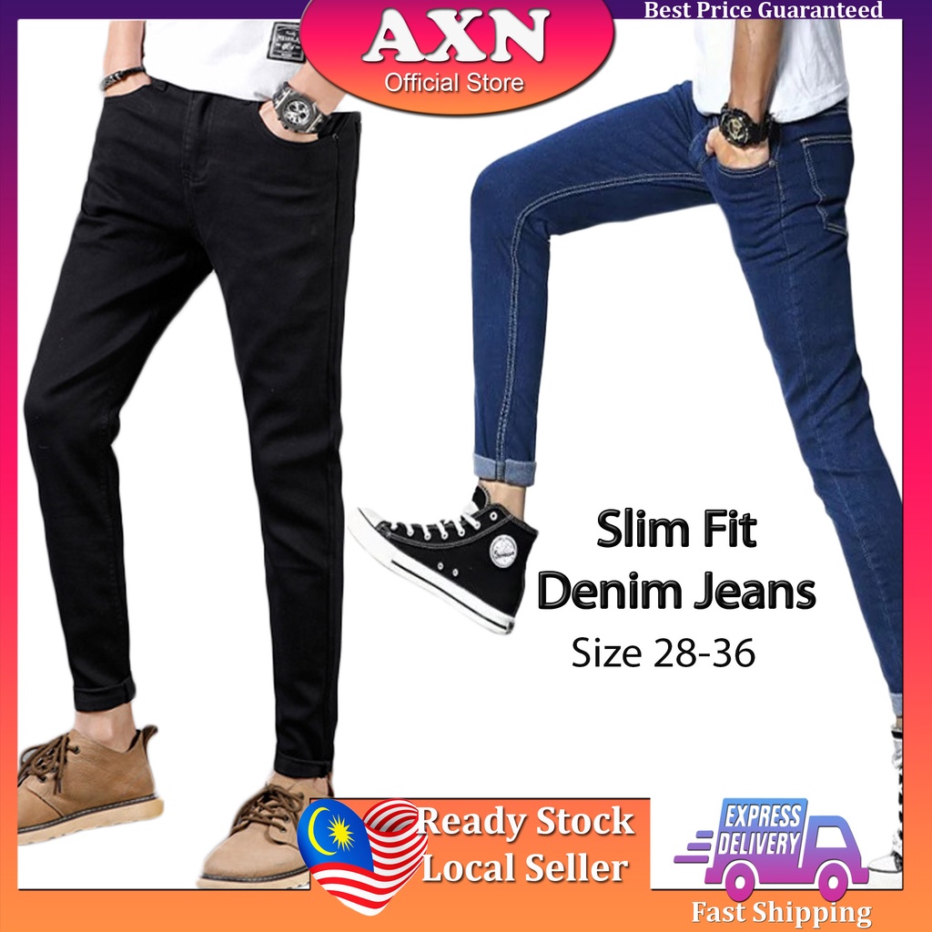 AXN Men's Jeans / Slim Fit Jeans Skinny Jean / Seluar Jeans Lelaki ...