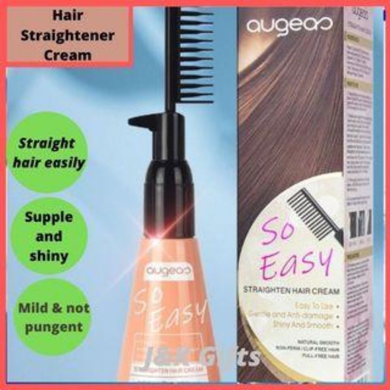 EXPIRY 3/2024 AUGEAS 2 IN 1 HAIR STRAIGHTENER CREAM WITH COMB 180ML