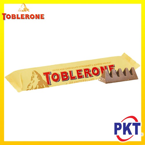 toblerone white chocolate with almonds, honey and nougat 50g