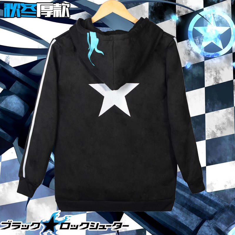 Black Rock Shooter Hoodie Black Jacket Anime Outer Wear Summer Long Sleeves Shopee Malaysia