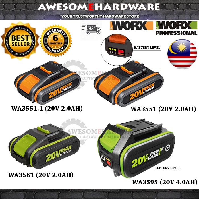 Worx wa3553 discount 20v 4.0 ah