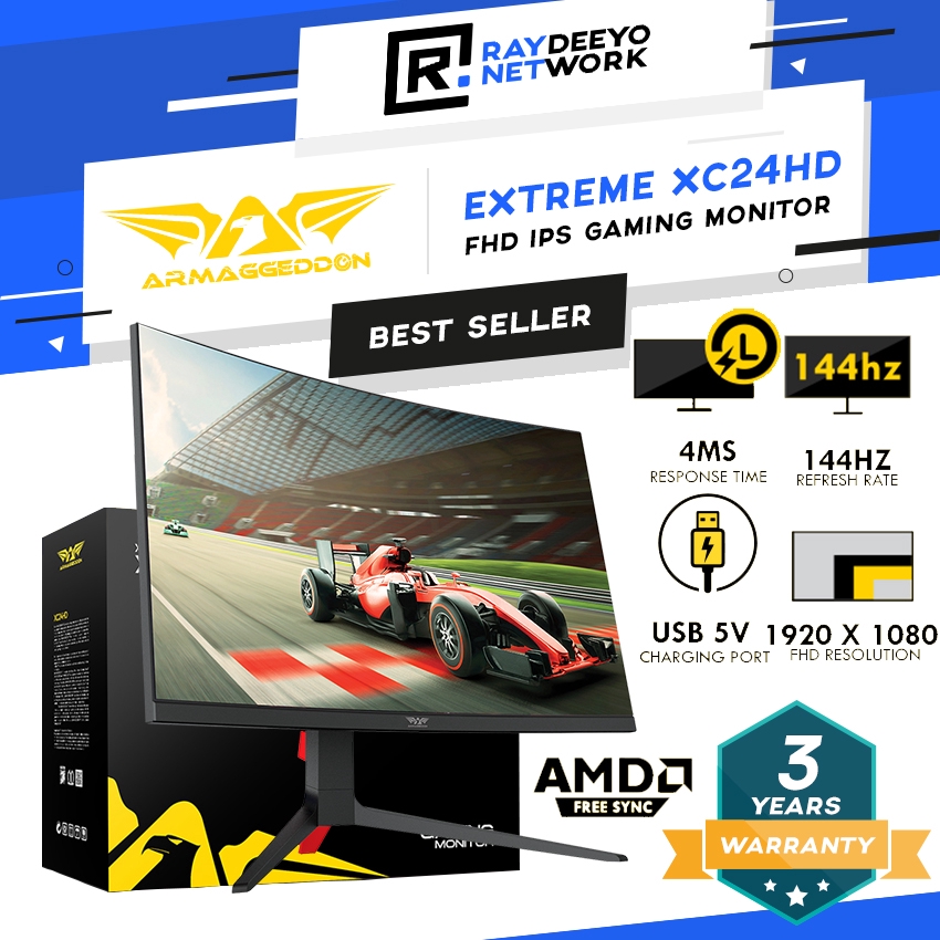 ARMAGGEDDON Pixxel+ Xtreme XC24HD 24" Curve Gaming Monitor [144Hz/4ms