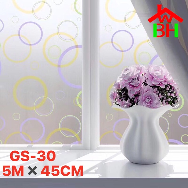 BHW Adhesive Glass Sticker Window Decal Glass Door PVC Waterproof Size