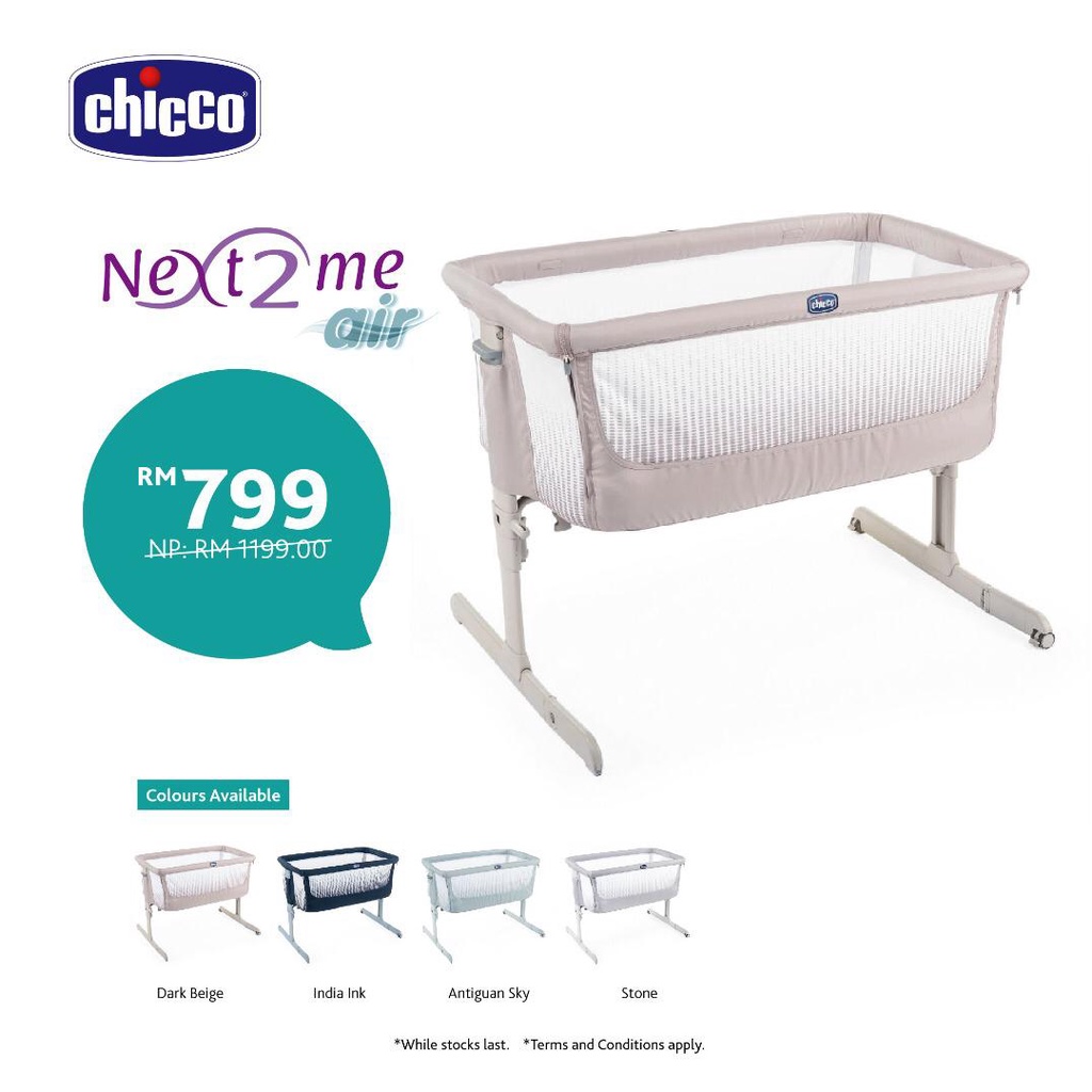 Chicco - Baby crib NEXT2ME AIR beige