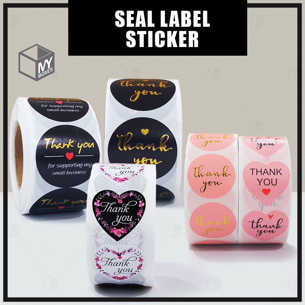500pcs Thank You Sticker Seal Label Sticker Terima Kasih (READY STOCK ...