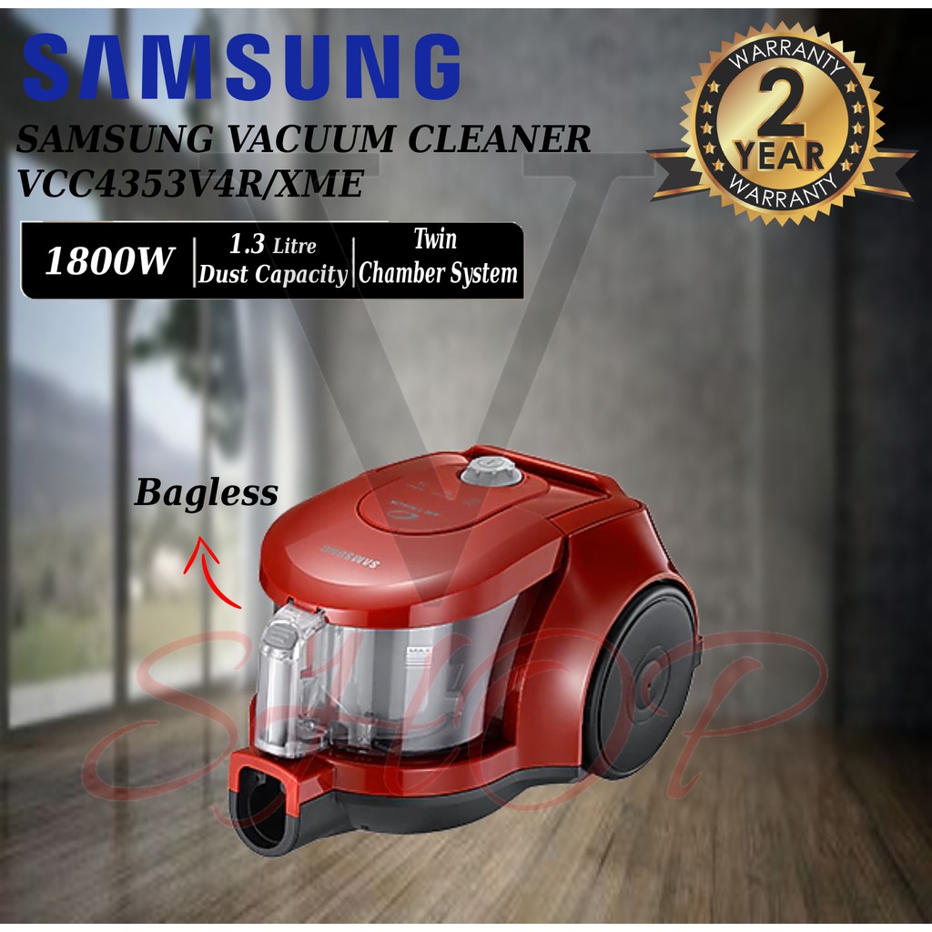 SAMSUNG 1800W CANISTER BAGLESS WITH TWIN CHAMBER SYSTEM VACUUM CLEANER