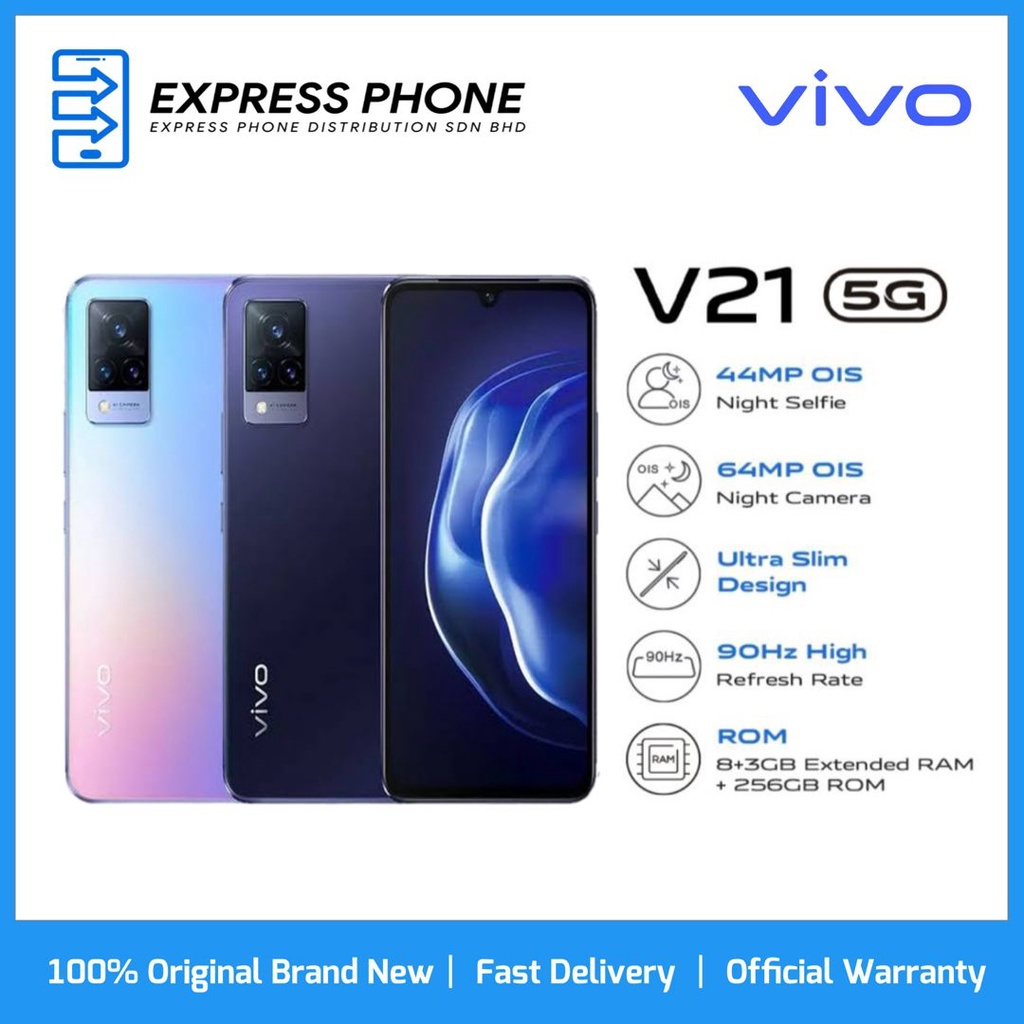 Original Smartphone Vivo V21 Lte5g 83gb Ram 128256gb Rom 44mp Ois Front Camera Dual 4925