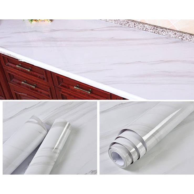 DIY Marble Wallpaper Cabinet Wallpaper Furniture Film (60cm x 5 meter ...