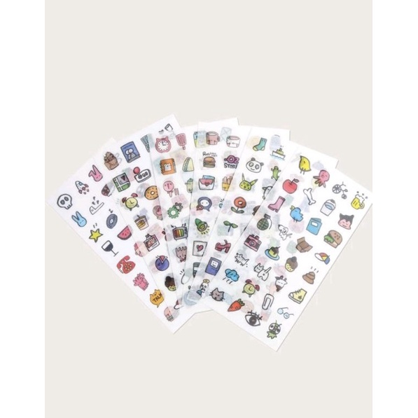 Random Cute Aesthetic Cartoon Graphic Stickers Sheets (1 sheet ...