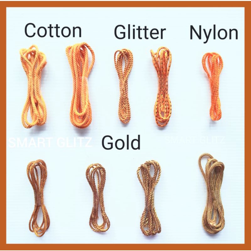 Thali Kayiru Thali Rope Cotton Glitter Nylon Gold 9 Varieties 2