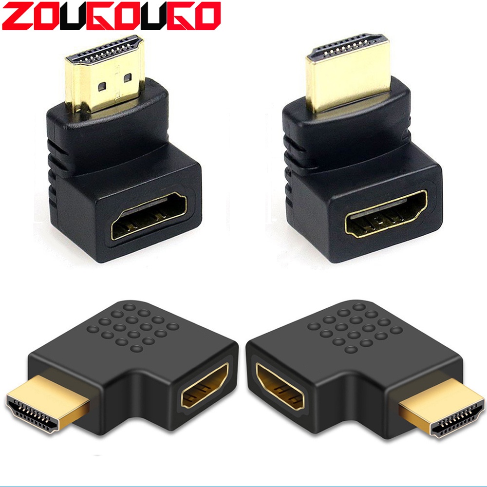 (Left/Right/Up/ Down)HDMI Adapter 90 270 Degree Right Angle 4K HDMI